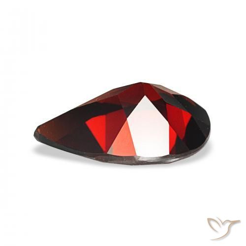 Almandine Garnet Gemstone in 12 x 8 mm (calibrated) Size for Sale, Almandine Garnet Stone in Dark Red Color