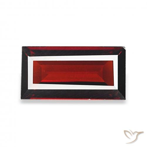 1.76ct Dark Red Almandine Garnet, Baguette, VVS-VS