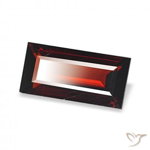 1.52 ct Red Almandine Garnet Stone, Natural Almandine Garnet in Baguette Facet Shape for Sale