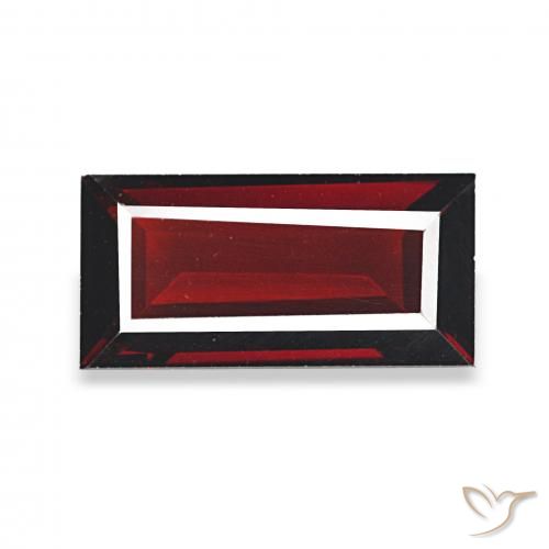 2.07ct Deep Blood Red Almandine Garnet, Baguette, VVS-VS