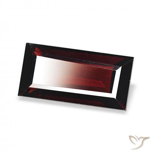 2.07 ct Red Almandine Garnet Stone, Natural Almandine Garnet in Baguette Facet Shape for Sale