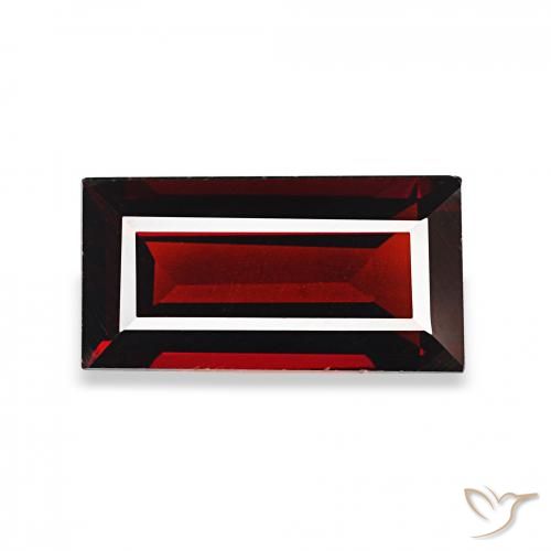 1.67ct Deep Blood Red Almandine Garnet, Baguette, VVS-VS