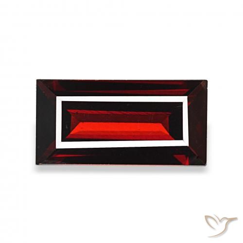 1.77ct Deep Blood Red Almandine Garnet, Baguette, VVS