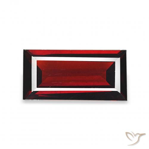 1.56ct Deep Blood Red Almandine Garnet, Baguette, VVS