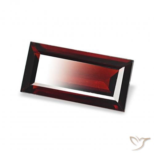 1.56 ct Red Almandine Garnet Stone, Natural Almandine Garnet in Baguette Facet Shape for Sale