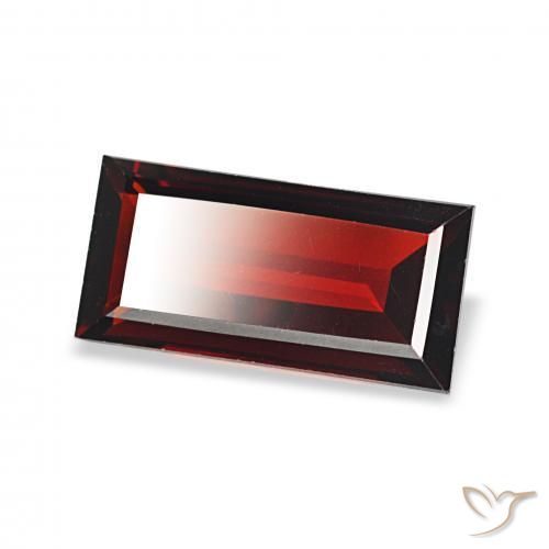 1.81 ct Red Almandine Garnet Stone, Natural Almandine Garnet in Baguette Facet Shape for Sale