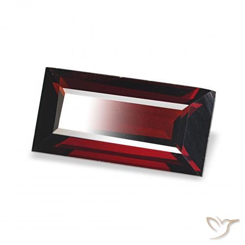 1.82 ct Red Almandine Garnet Stone, Natural Almandine Garnet in Baguette Facet Shape for Sale
