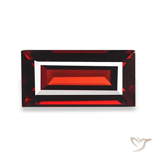 2.51ct Deep Red Almandine Garnet, Baguette, VVS
