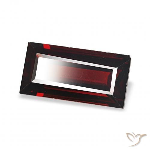 2.08 ct Red Almandine Garnet Stone, Natural Almandine Garnet in Baguette Facet Shape for Sale