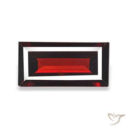 1.59ct Deep Red Almandine Garnet, Baguette, VVS-VS