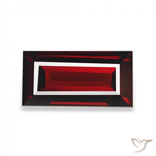 2.08ct Deep Red Almandine Garnet, Baguette, VVS
