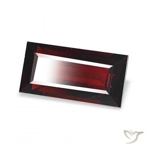2.08 ct Red Almandine Garnet Stone, Natural Almandine Garnet in Baguette Facet Shape for Sale