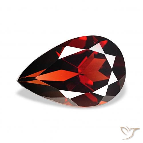 3.48ct Deep Red Almandine Garnet, Pear Shape, VS