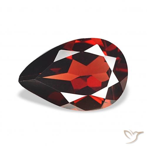 3.04ct Deep Red Almandine Garnet, Pear Shape, VVS-VS
