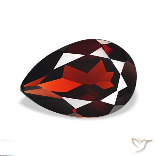 3.22ct Deep Red Almandine Garnet, Pear Shape, VVS-VS