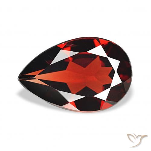 3.17ct Dark Red Almandine Garnet, Pear Shape, VVS-VS