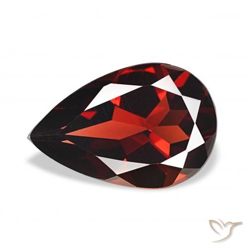 3.09ct Dark Red Almandine Garnet, Pear Shape, VS