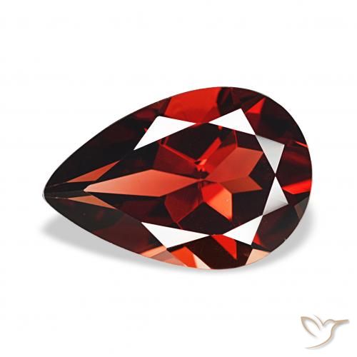 3.36ct Deep Red Almandine Garnet, Pear Shape, VVS-VS