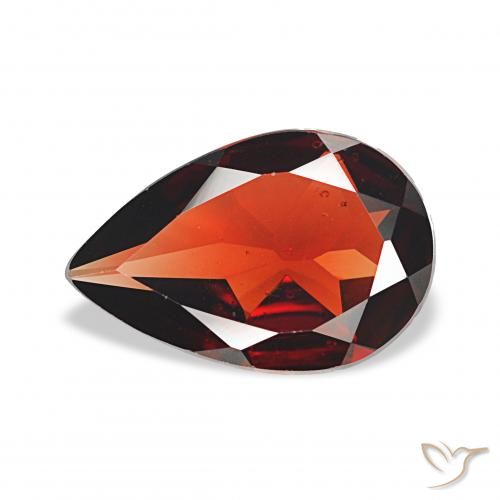 2.56ct Medium Red Almandine Garnet, Pear Shape, VS