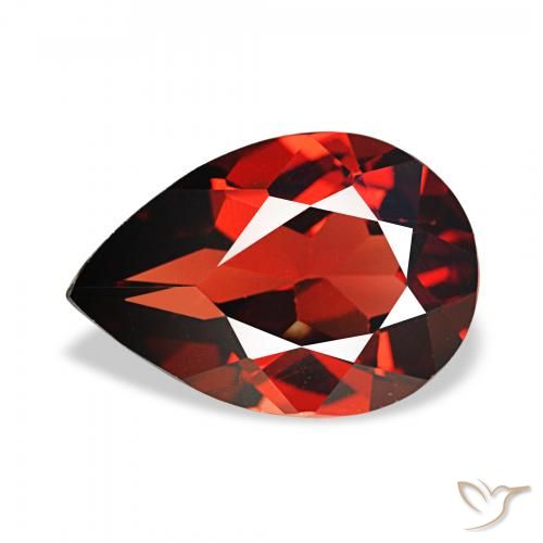 2.51ct Deep Red Almandine Garnet, Pear Shape, VS