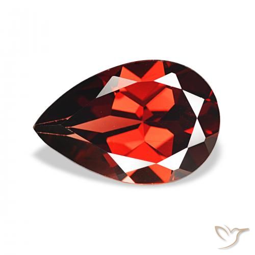3.43ct Dark Red Almandine Garnet, Pear Shape, VS