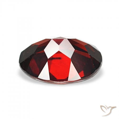 Almandine Garnet Gemstone in 9 x 7 mm (calibrated) Size for Sale, Almandine Garnet Stone in Dark Red Color