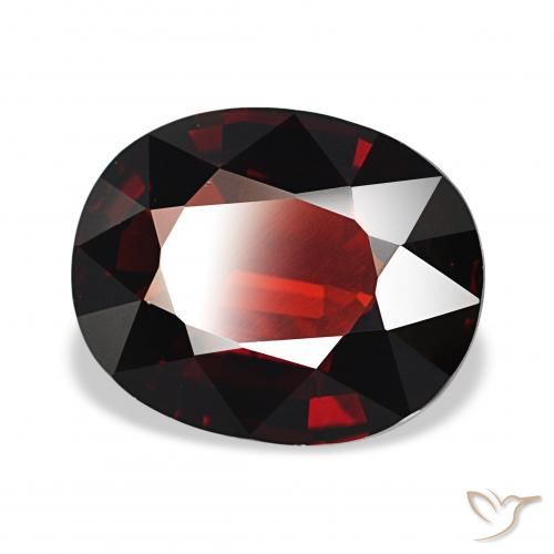 5.55 ct Red Almandine Garnet Stone, Natural Almandine Garnet in Oval Facet Shape for Sale