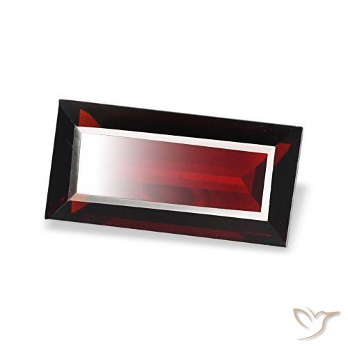 1.83 ct Red Almandine Garnet Stone, Natural Almandine Garnet in Baguette Facet Shape for Sale