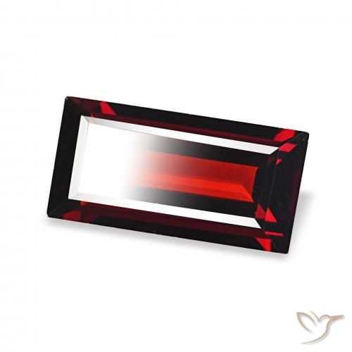 1.60 ct Red Almandine Garnet Stone, Natural Almandine Garnet in Baguette Facet Shape for Sale