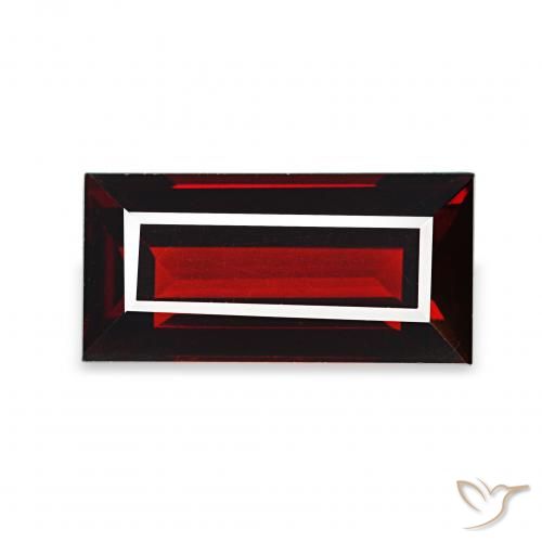 2.05ct Deep Red Almandine Garnet, Baguette, VVS