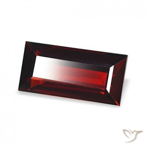 2.05 ct Red Almandine Garnet Stone, Natural Almandine Garnet in Baguette Facet Shape for Sale