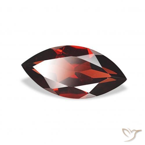 1.86 ct Red Almandine Garnet Stone, Natural Almandine Garnet in Marquise Facet Shape for Sale