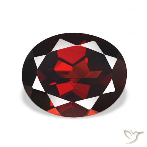 4.11ct Dark Red Almandine Garnet, Oval, VVS
