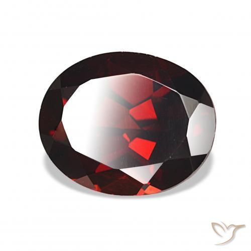 4.11 ct Red Almandine Garnet Stone, Natural Almandine Garnet in Oval Facet Shape for Sale