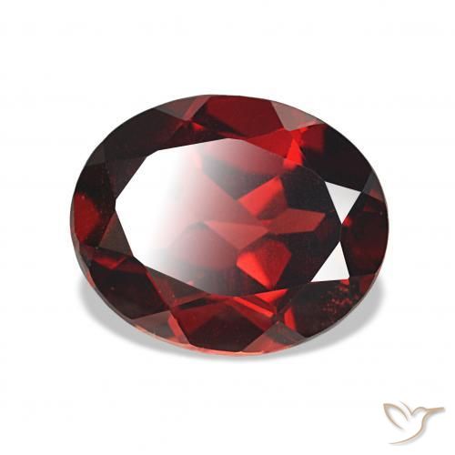 4.42 ct Red Almandine Garnet Stone, Natural Almandine Garnet in Oval Facet Shape for Sale