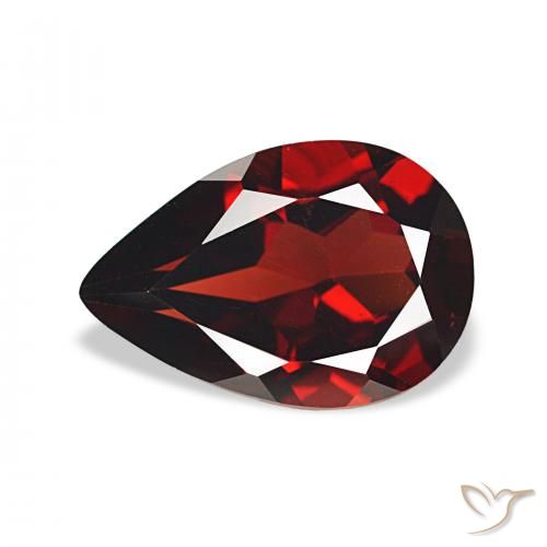 3.31ct Deep Red Almandine Garnet, Pear Shape, VVS