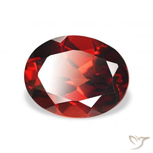 2.18 ct Red Almandine Garnet Stone, Natural Almandine Garnet in Oval Facet Shape for Sale