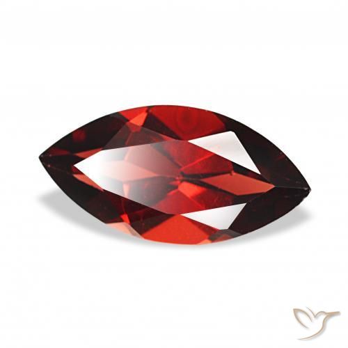 2.14 ct Red Almandine Garnet Stone, Natural Almandine Garnet in Marquise Facet Shape for Sale