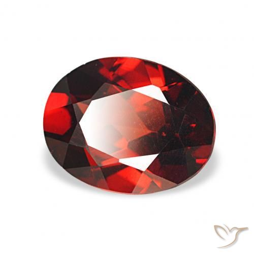 1.72 ct Red Almandine Garnet Stone, Natural Almandine Garnet in Oval Facet Shape for Sale