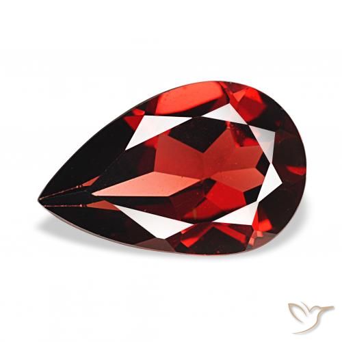 3.10ct Dark Red Almandine Garnet, Pear Shape, VVS-VS