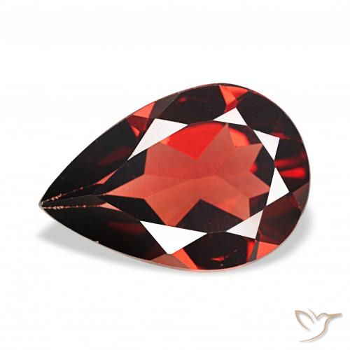 2.93ct Deep Blood Red Almandine Garnet, Pear Shape, VVS-VS