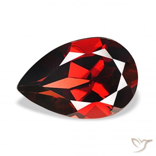 3.43ct Deep Red Almandine Garnet, Pear Shape, VVS-VS