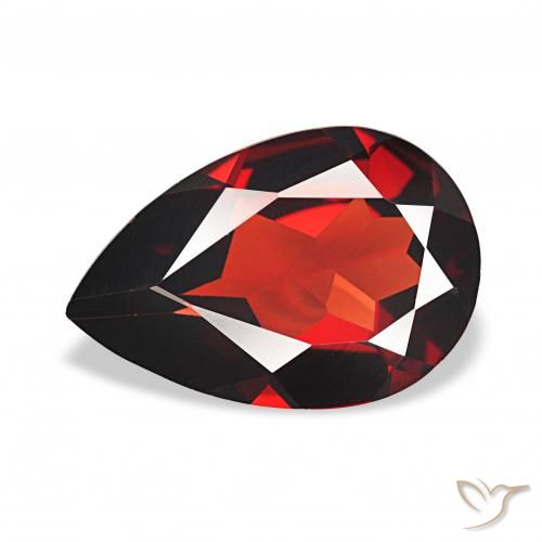 2.83ct Dark Red Almandine Garnet, Pear Shape, VVS-VS