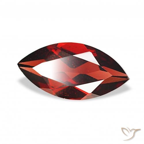 1.86 ct Red Almandine Garnet Stone, Natural Almandine Garnet in Marquise Facet Shape for Sale