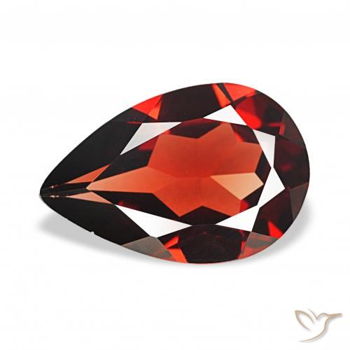 2.57ct Deep Blood Red Almandine Garnet, Pear Shape, VVS-VS