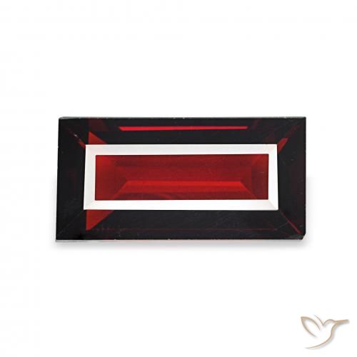 1.85ct Blackish Red Almandine Garnet, Baguette, VVS
