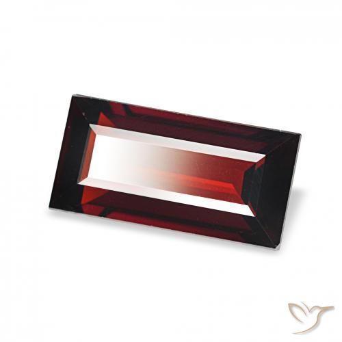 1.85 ct Red Almandine Garnet Stone, Natural Almandine Garnet in Baguette Facet Shape for Sale