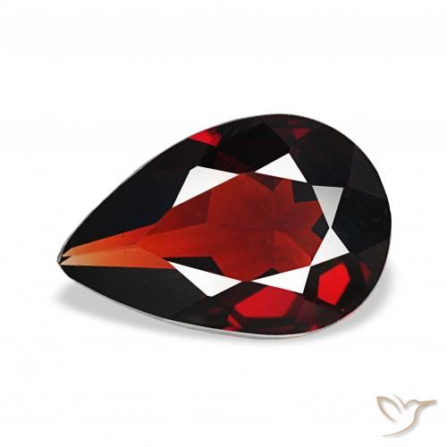 2.38ct Dark Red Almandine Garnet, Pear Shape, VVS