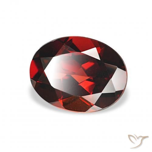 2.18 ct Red Almandine Garnet Stone, Natural Almandine Garnet in Oval Facet Shape for Sale