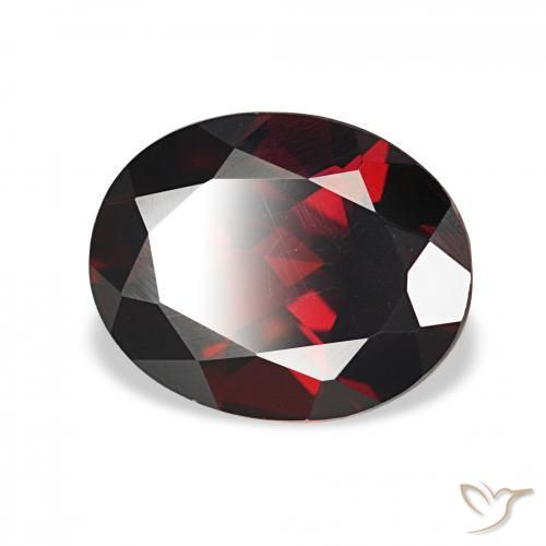 2.66 ct Red Almandine Garnet Stone, Natural Almandine Garnet in Oval Facet Shape for Sale